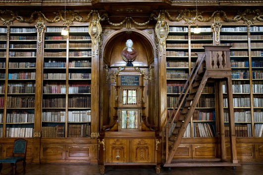Details of a Baroque library